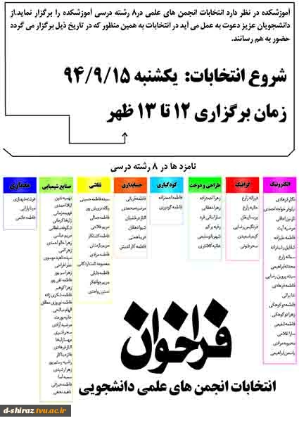 انتخابات انجمن علمی