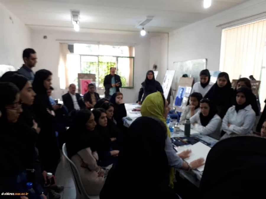 برگزاری اولین ورکشاپ ملی آبرنگ در دانشکده فنی وحرفه ای دختران شیراز  2