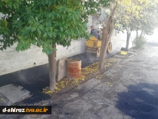 عملیات آسفالت ریزی دانشکده فنی الزهرای شیرازانجام شد 3