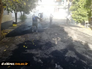 عملیات آسفالت ریزی دانشکده فنی الزهرای شیرازانجام شد 4