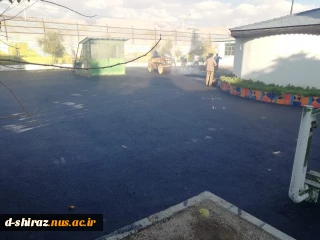 فعالیت عمرانی  ،اجرای عملیات 4500متر مربع آسفالت دانشکده فنی وحرفه ای دختران شیراز