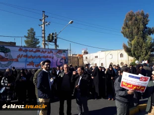 مراسم راهپیمایی همکاران ودانشجویان دانشکده فنی دختران شیراز در دی ماه 98 2