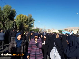 مراسم راهپیمایی همکاران ودانشجویان دانشکده فنی دختران شیراز در دی ماه 98 3