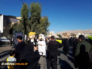مراسم راهپیمایی همکاران ودانشجویان دانشکده فنی دختران شیراز در دی ماه 98 5