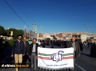 مراسم راهپیمایی همکاران ودانشجویان دانشکده فنی دختران شیراز در دی ماه 98 6