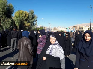 مراسم راهپیمایی همکاران ودانشجویان دانشکده فنی دختران شیراز در دی ماه 98 7