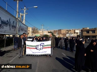 مراسم راهپیمایی همکاران ودانشجویان دانشکده فنی دختران شیراز در دی ماه 98 8