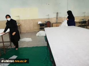 گزارش راه اندازی سالن دوم تولیدی ماسک دانشکده فنی وحرفه ای دختران شیراز 5