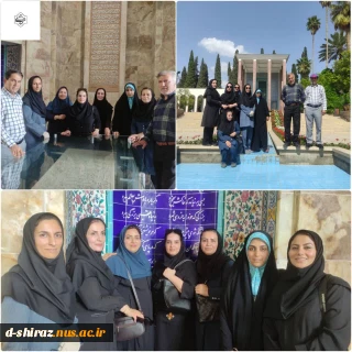 بازدید کارکنان دانشگاه ملی مهارت دختران الزهرا (س) شیراز از آرامگاه سعدی به مناسبت هفته بزرگداشت سعدی شیرازی  