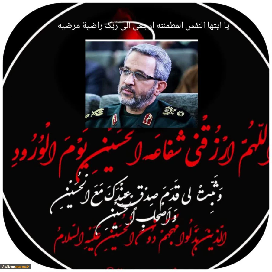 پیام تسلیت سرپرست آموزشکده ملی مهارت دختران شیراز، دکتر مریم براتی، به مناسبت  عروج سرخ سردار شهیدغلامحسین غیب‌پور 2