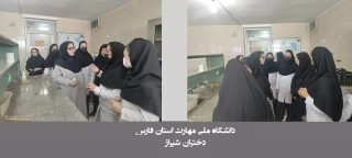 بازدید دکتر براتی، ریاست آموزشکده ملی مهارت دختران شیراز از کلاس‌های آموزش حضوری