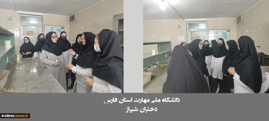 بازدید دکتر براتی، ریاست آموزشکده ملی مهارت دختران شیراز از کلاس‌های آموزش حضوری 2
